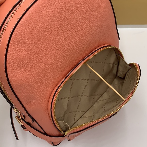 MICHAEL KORS
Jaycee Medium zip pocket Pebbled Leather Backpack Sherbert color - Picture 8 of 16